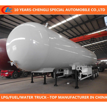 China Manufatura Novo 3 Eixo 50cbm 56cbm LPG Tanque Trailer para Venda